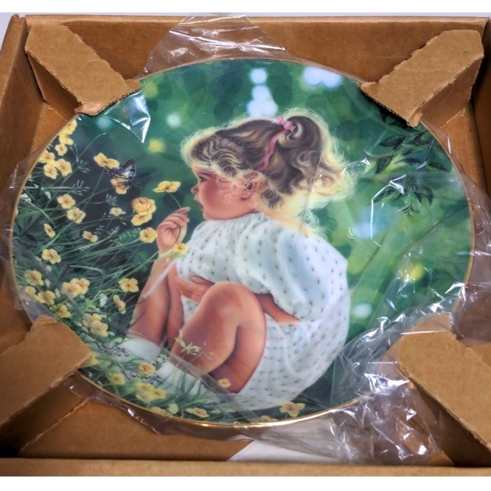 Hamilton Collection Ashley Plate Higgins Bond Treasured Days 1987 VTG 22K Gold